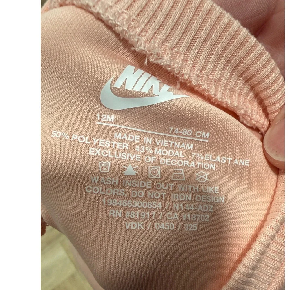 Nike Just Do It Pink Graphic Sweatshirt Infant Girls 12M N144-ADZ